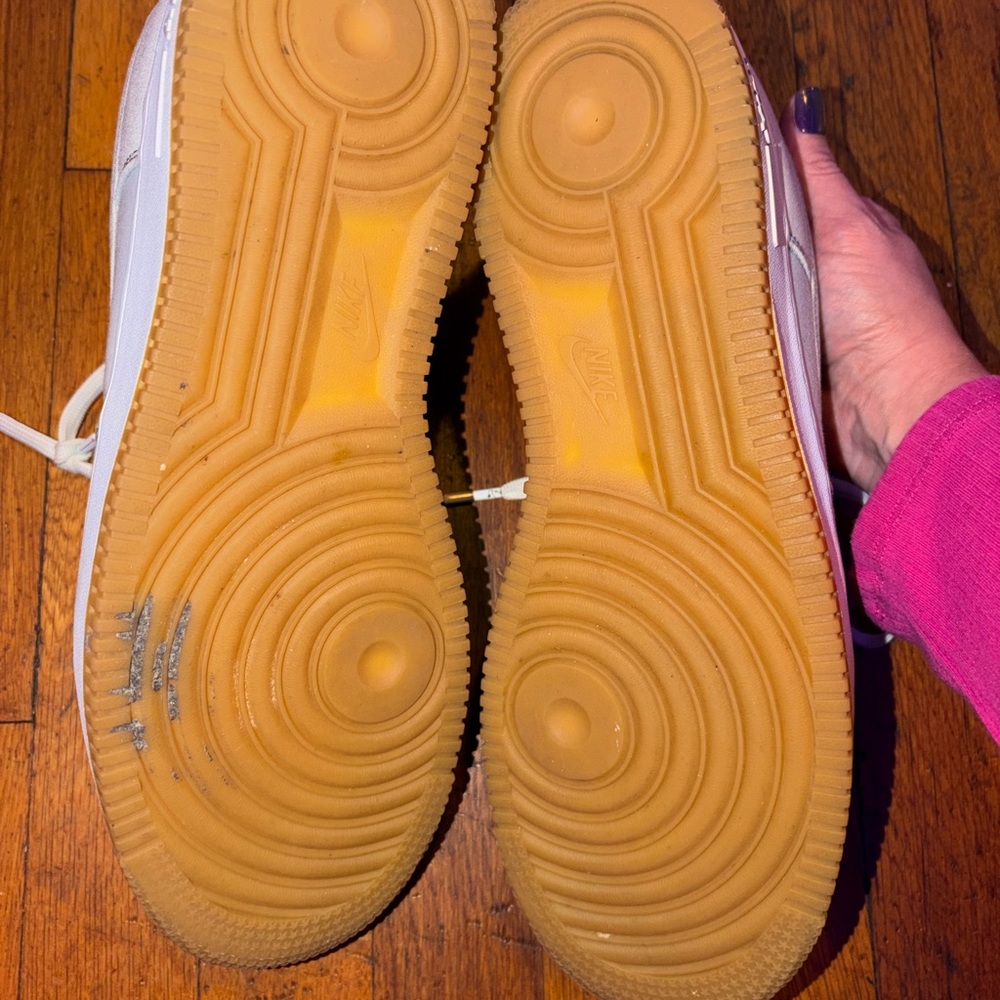 Nike White and Tan Sneakers